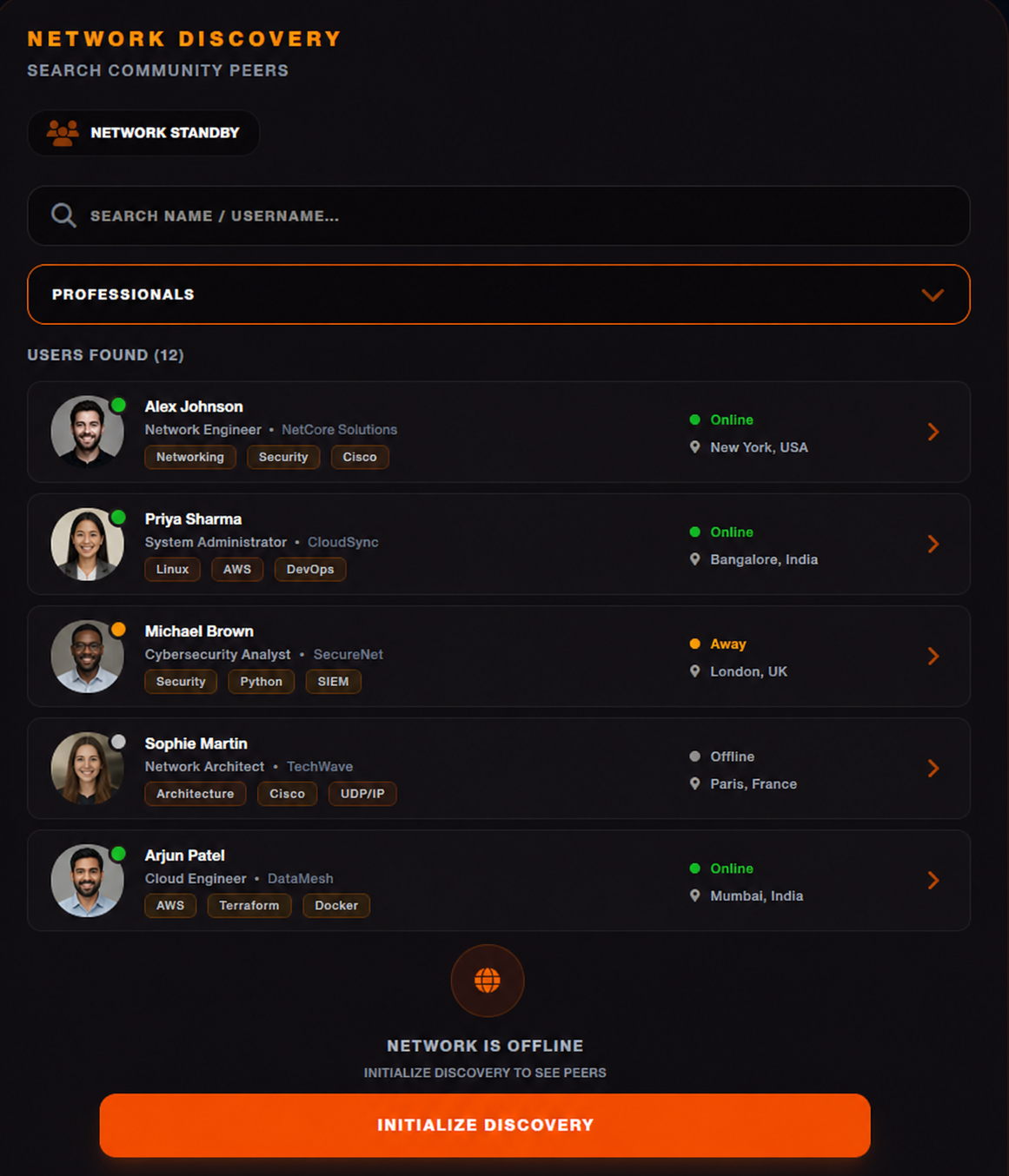 Networking UI